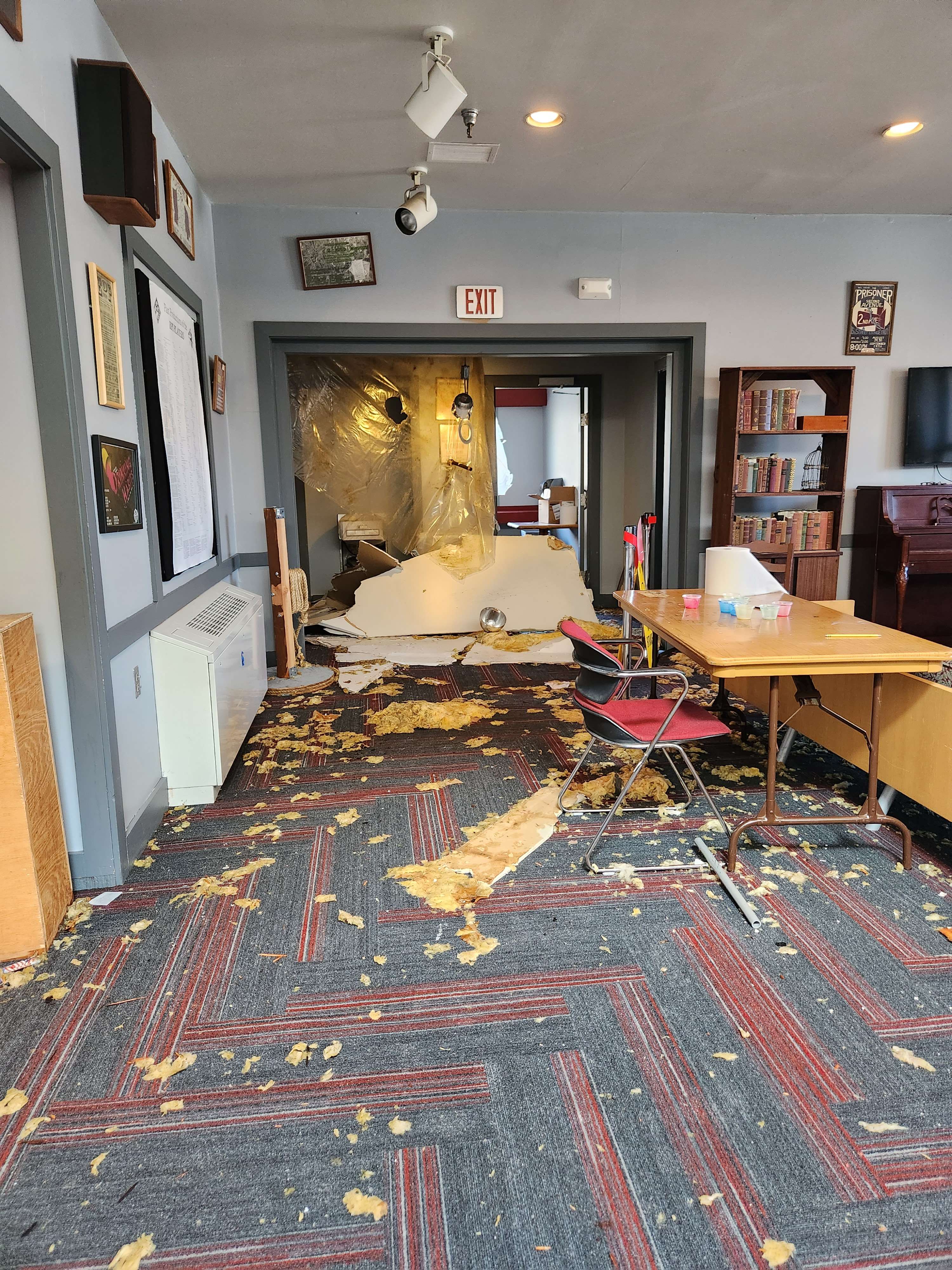 The RPI Playhouse immediately after the flood