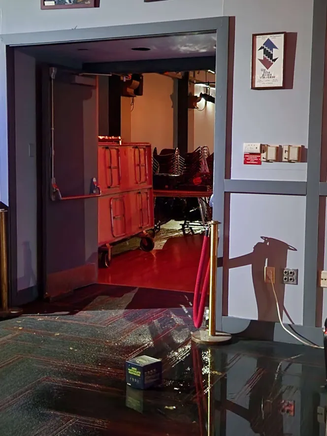 The Playhouse the night of the flood